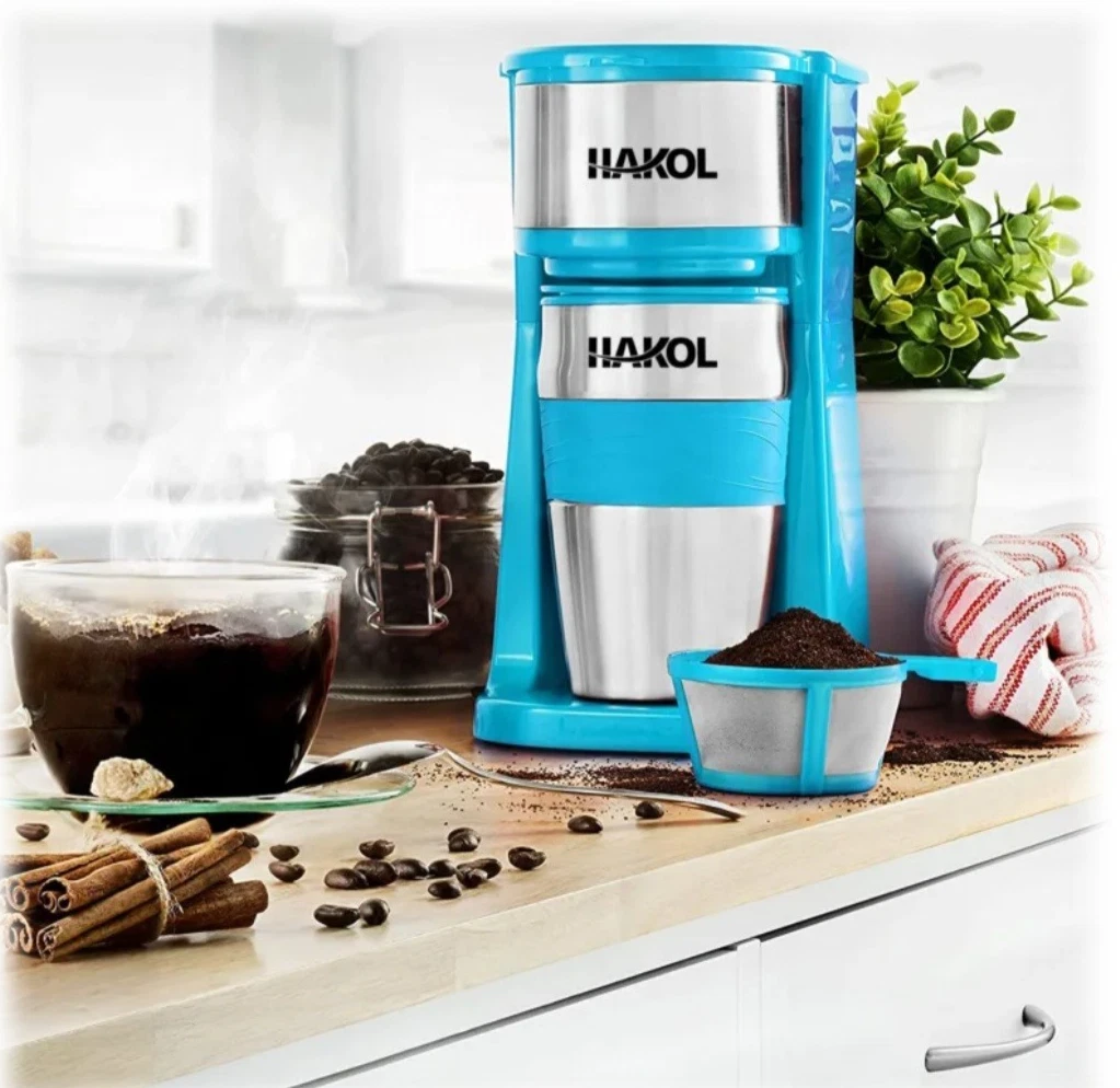 Personal Coffee Maker HAKOL Grab & Go PERSONAL Coffee Maker & Mug, AQUA
Opens in a new window or tab