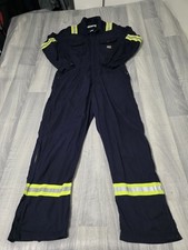 Carhartt FR Flame Resistant Hi Vis Navy Blue Coveralls 59387-20 Size L - E128