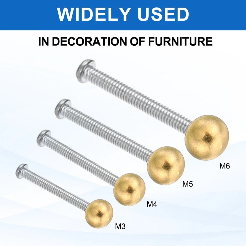 M4x7.5mm/M3x10mm/M4x10mm/M5x10mm/M6x12mm Thread Cap Nuts Knob, 20pcs Ball Nut Foto 4 de 4