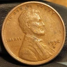 1934 D 1C BN Lincoln Wheat Penny Cent!