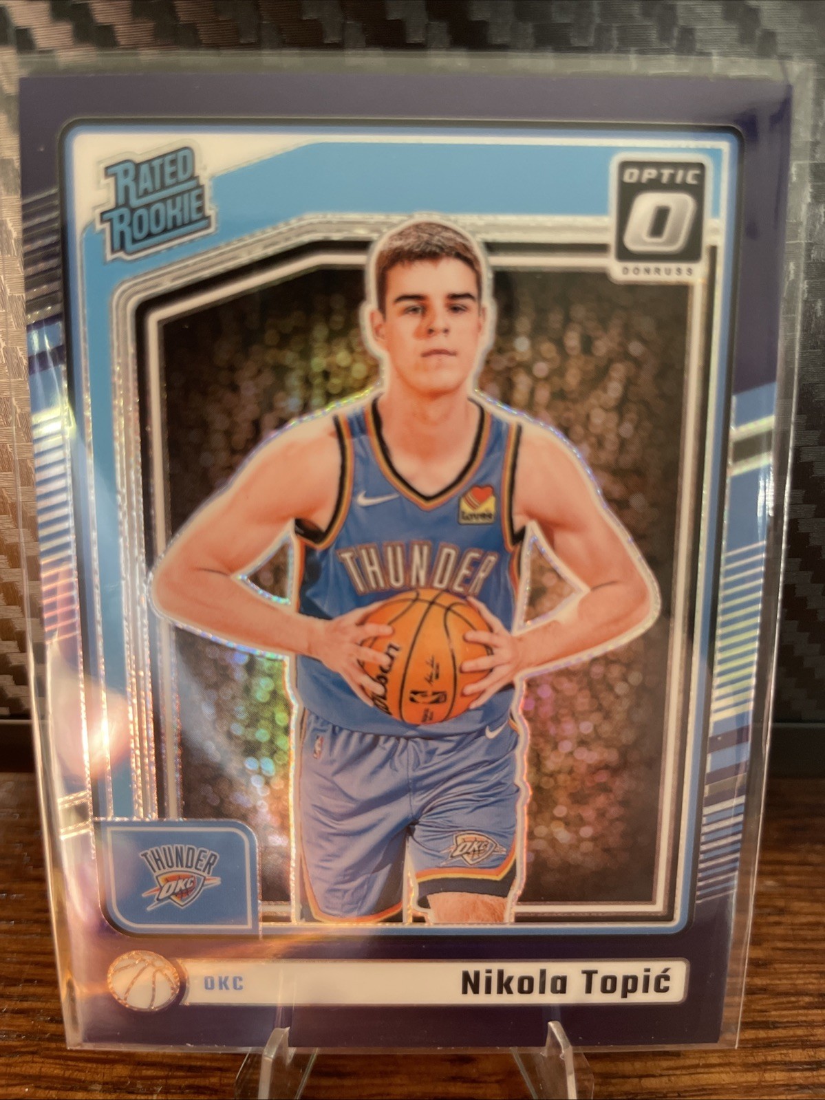 2024-25 Panini Donruss Optic - Rated Rookie Nikola Topic #278 Purple Prizm (RC)