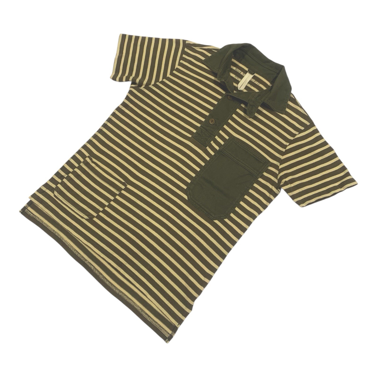 NIGEL CABOURN Vintage Processed Border Heavy Polo… - image 4