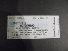 Motorhead Concert Memorabilia