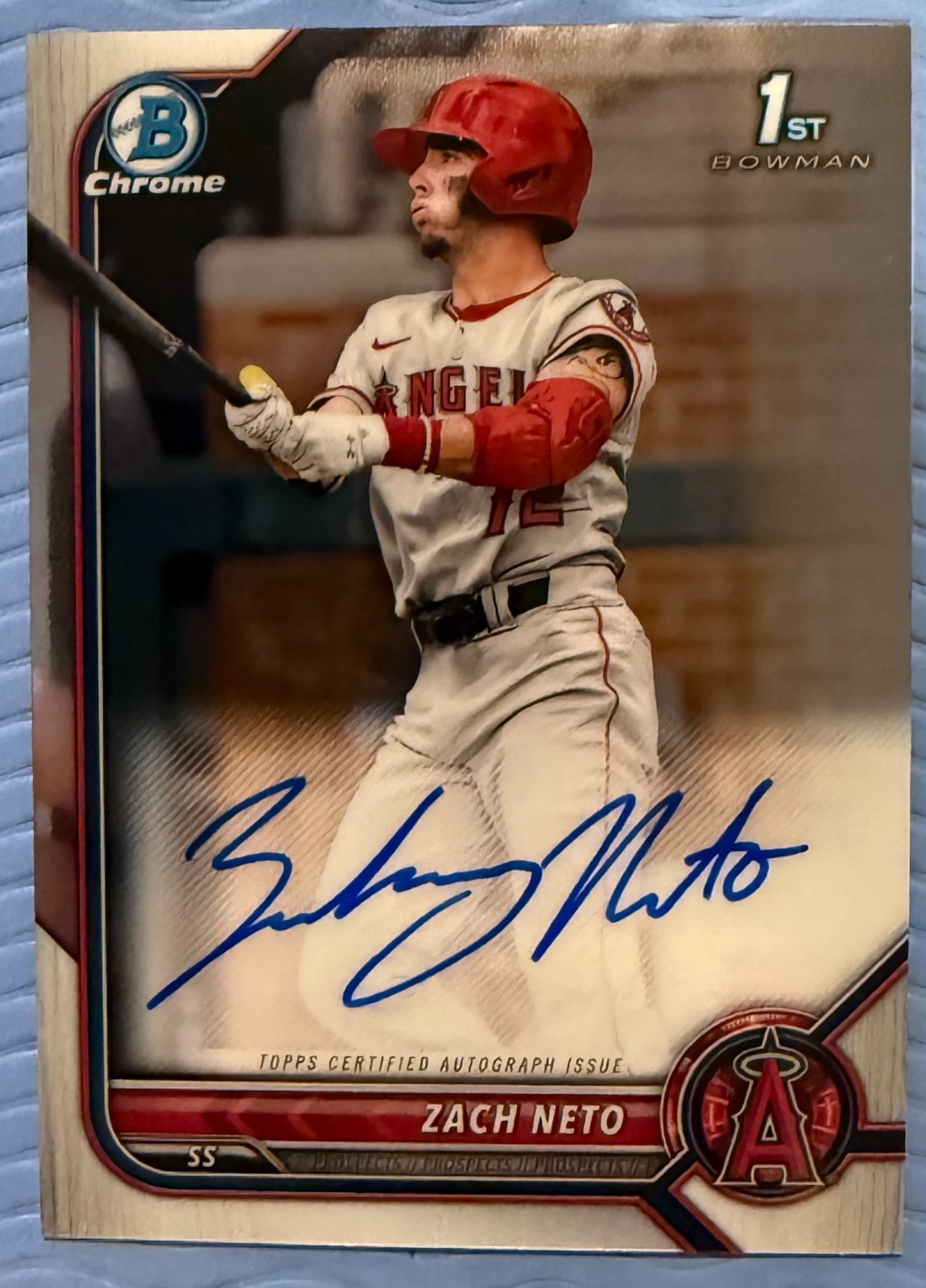 2022 Bowman Draft Chrome ZACH NETO 1st Auto  #CDA-ZN ANGELS