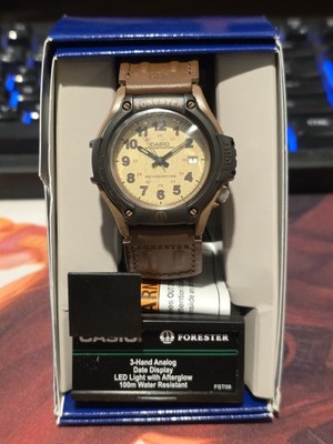 Casio FT500WC-5BV, Forester, Illuminator Watch, Beige Strap, Date, 100 Meter WR