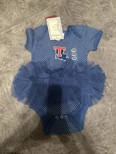 NWT TWO FEET AHEAD Louisiana Tech Bulldogs NCAA Girls 12mths Tutu Bodysuit