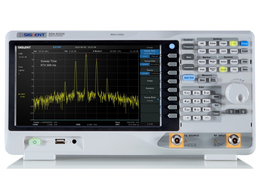 Siglent SSA3021X - 2.1 GHz Spectrum Analyzer with Preamplifier and Tracking