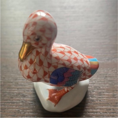 Herend Duck Figurine Porcelain Small Collectible Used 17.9cm