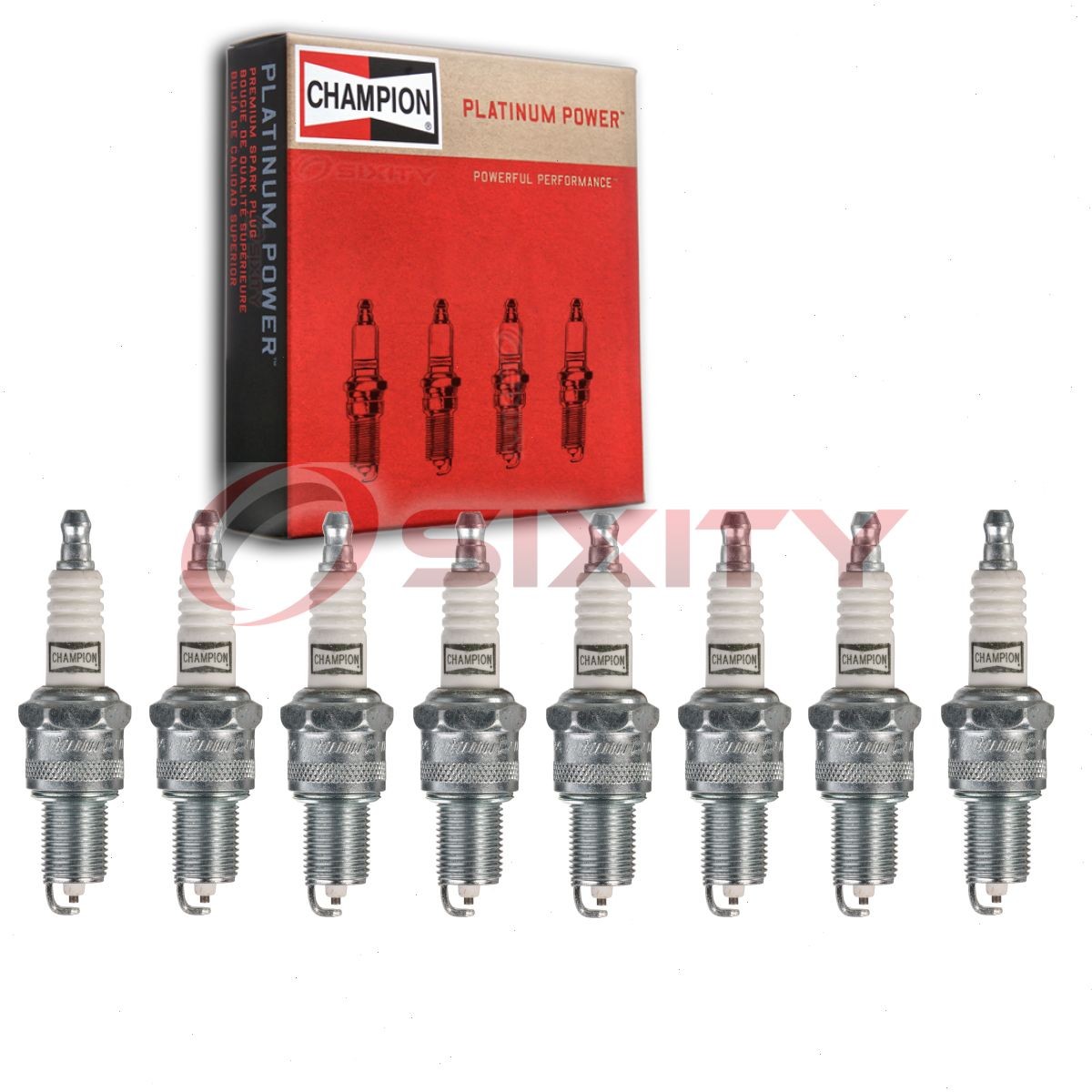 8 pc Champion Platinum Spark Plugs for 1957-1958 Chrysler Saratoga 5.8L V8 eb