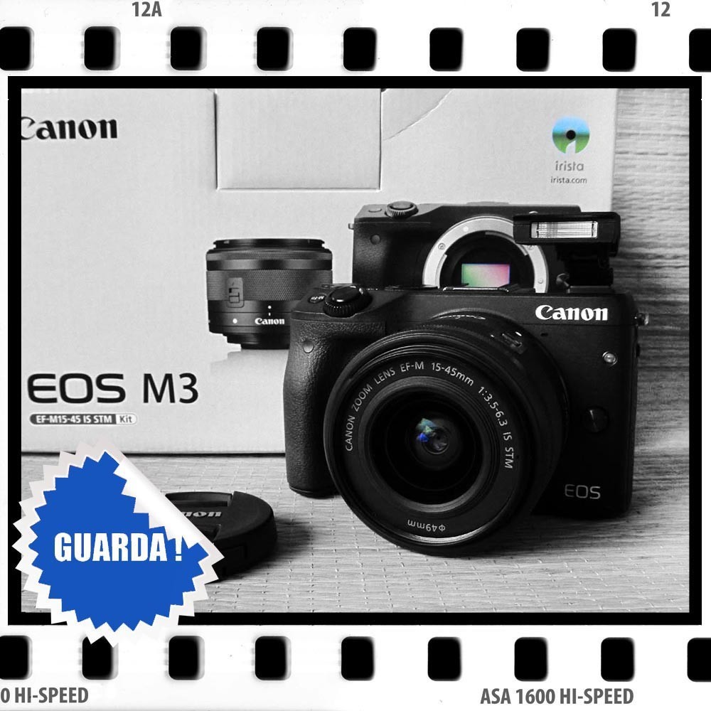 CANON EOS M3 - MIRRORLESS "MADE IN JAPAN" CON OTTICA CANON 15-45mm
