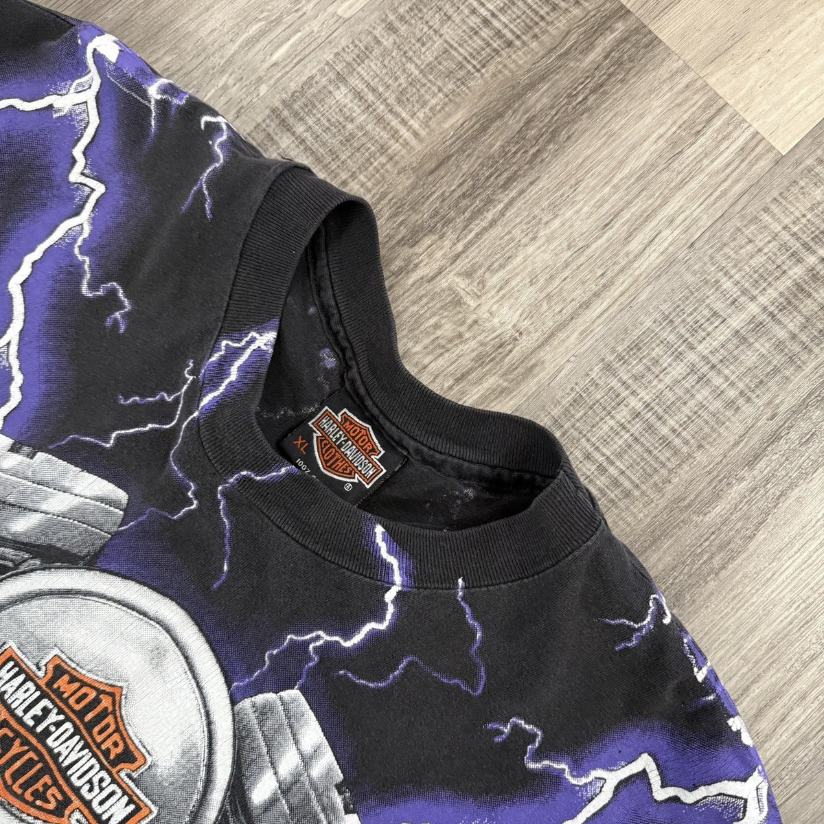 Vintage Harley Davidson Thunder & Lightning Single Stitch T-Shirt