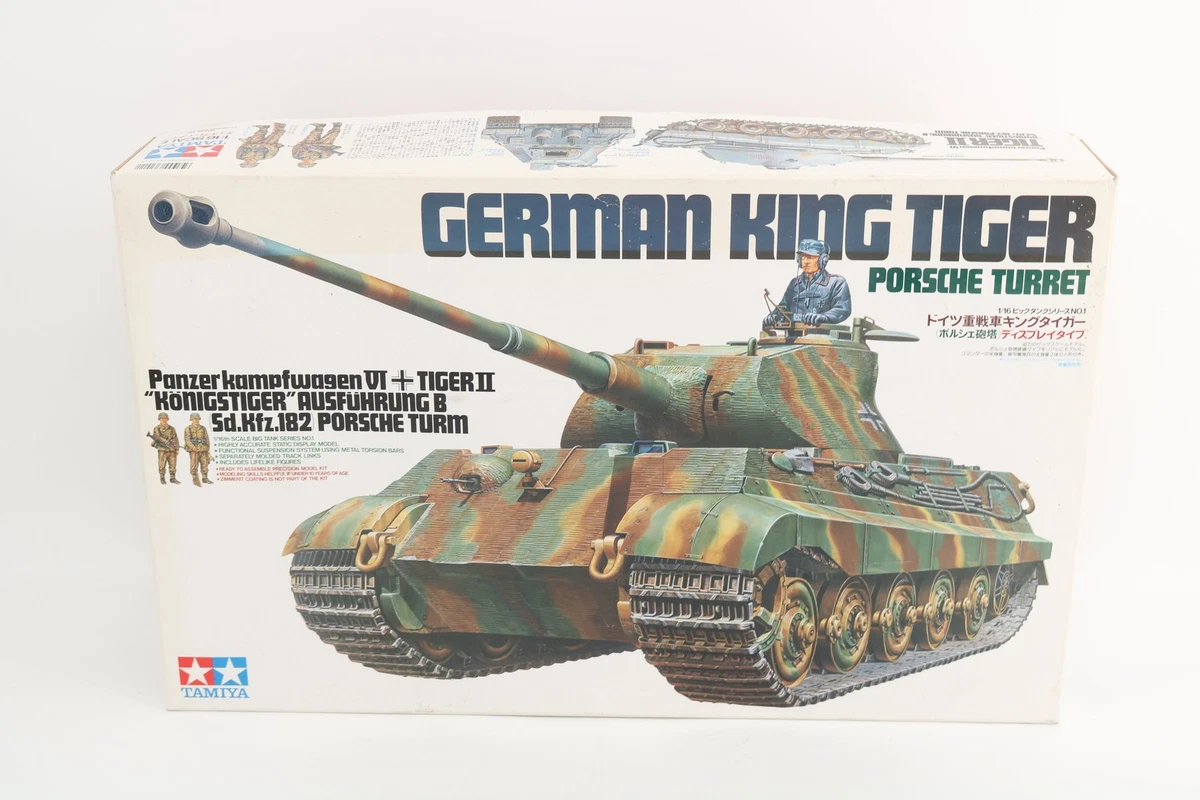 Tamiya German King Tiger Porsche Turret 1:16 Scale Model Complete