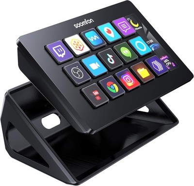 Soomfon Stream Controller Deck 15 LCD Makrotasten Anpassbar Software Steuerung