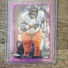 2025 Topps Chrome Pink Refractor Zach Allen Denver Broncos /250 #95