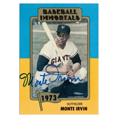 Monte Irvin Giants Autographed Signed Baseball Immortals HOF Card JSA COA