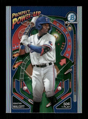 2024 Bowman #PP-20 Sebastian Walcott Texas Rangers Prospect Power-Up