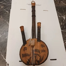 Vintage Indigenous Musical Instrument West African Kora Folk Art