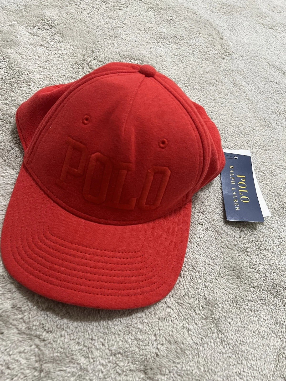 Polo Ralph Lauren Men's Logo Fleece Ball Cap red OS