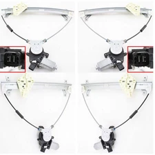 Power Window Regulator Set For 2003-2007 Honda Accord Coupe Front with Motor