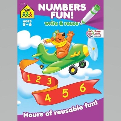 School Zone Numbers Fun! Write & Reuse Workbook: Hours of Reusable Fun! by Schoo