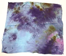 Tie Dye Bandana 21" x 21" Blue Night Lagoon 100% cotton