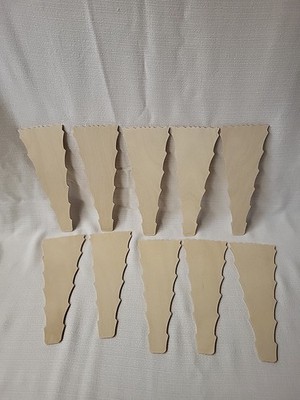 10 Stück Pyramidenflügel, Ersatzteil Pyramide, Weihnachtspyramide, Holz