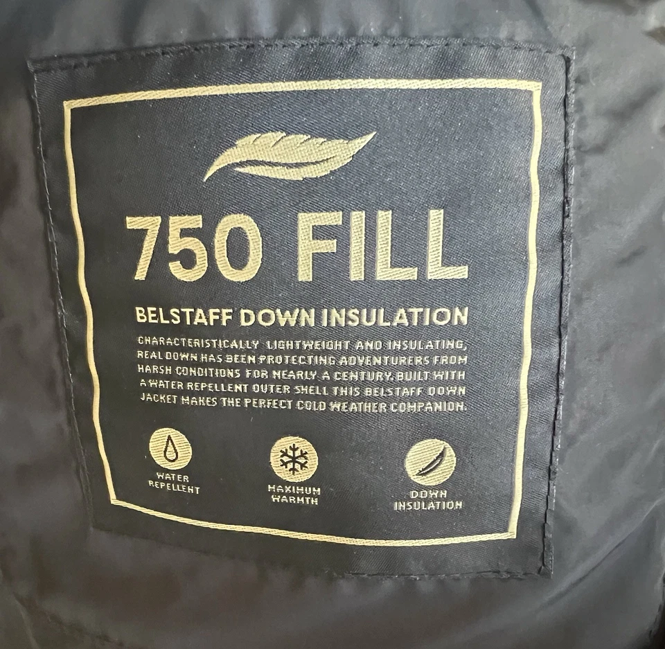 Chaqueta Parka Belstaff Plumón, 750 Plumón Negra EE. UU. 44 XL Foto 4 de 4