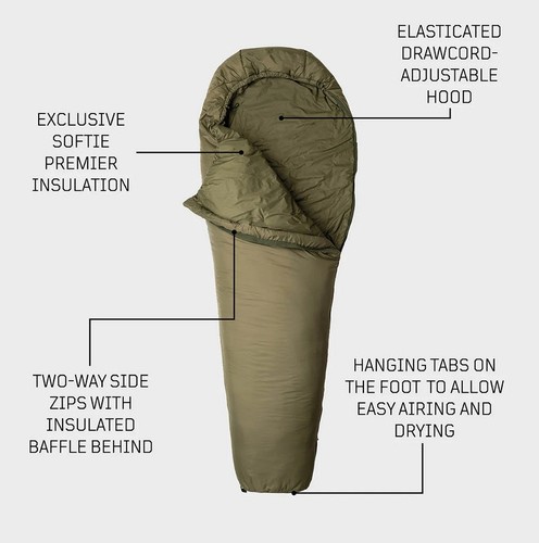 Snugpak Softie 6 Kestrel Sleeping Bag UK MADE Assorted Colours NEW - Picture 5 of 7