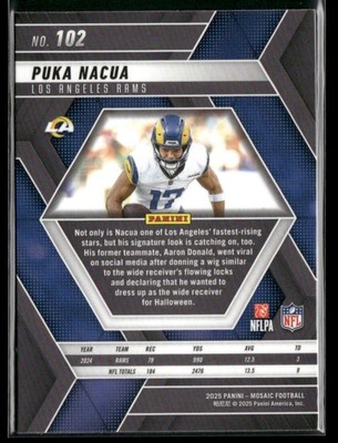 Puka Nacua 2025 Panini Mosaic #102 | eBay