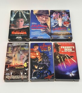 Nightmare on Elm Street 1 6 VHS Tape Lot Media Horror Freddy Krueger