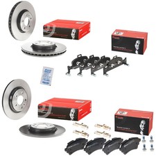 Brembo Bremsscheiben + Bremsbeläge Vorne Hinten passend für Audi A4 B9 2.0 A6 C8