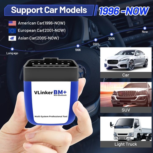 BM+ V2.2 ELM327 OBD Scanner Bluetooth 3.0/ BT 4.0 OBD2 Car Diagnostic Tools - Picture 4 of 25