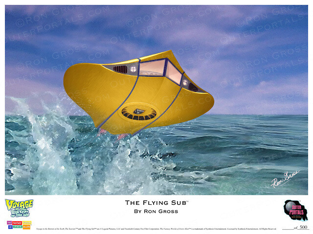 Voyage to the Bottom of the Sea - The Flying Sub - Print art by Ron Gross #10 Voyage to the Bottom of the Sea - The Flying Sub - Print art by Ron Gross #10