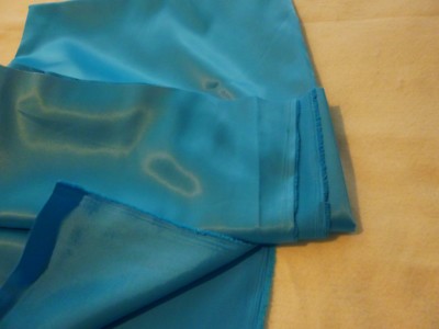 Medium weight stretch acetate satin fabric-light turquoise color-46'' x 60''
