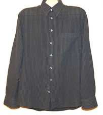 Hugo Boss Men's Blue Striped Cotton Shirt Size XL