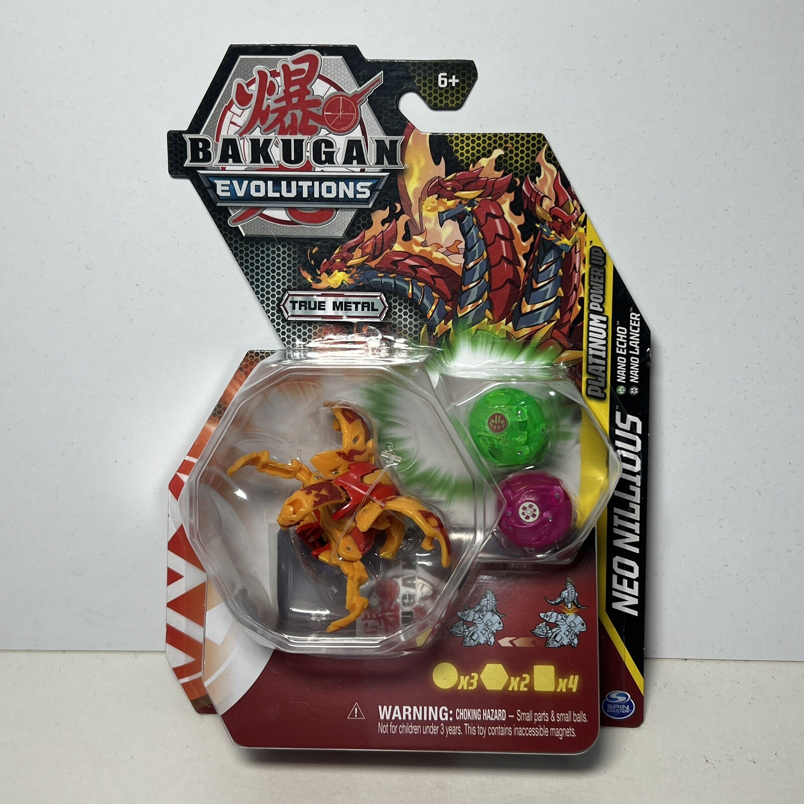 Bakugan Evolutions True Metal Platinum Power-up Neo Nillious