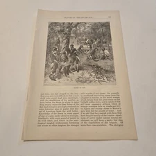 Francis Marion In Camp c. 1883 Engraving (382)