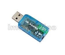 USB 2.0 to 3D AUDIO SOUND CARD ADAPTER CM108 Chipset VIRTUAL 5.1CH Sound Track