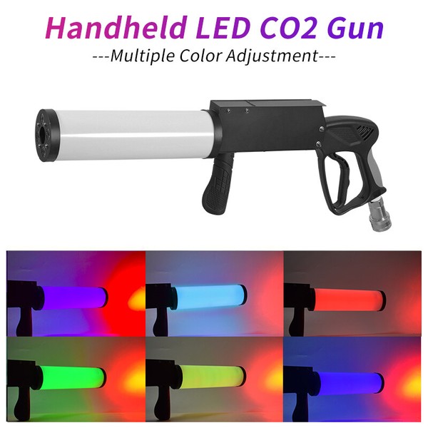 Pistola de DJ de niebla de humo de CO2 DMX Máquina de pulverización de chorro de CO2 RGB para boda club nocturno fiesta
