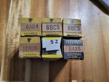 Lot Of 6 Vintage Sylvania Electronic Tubes