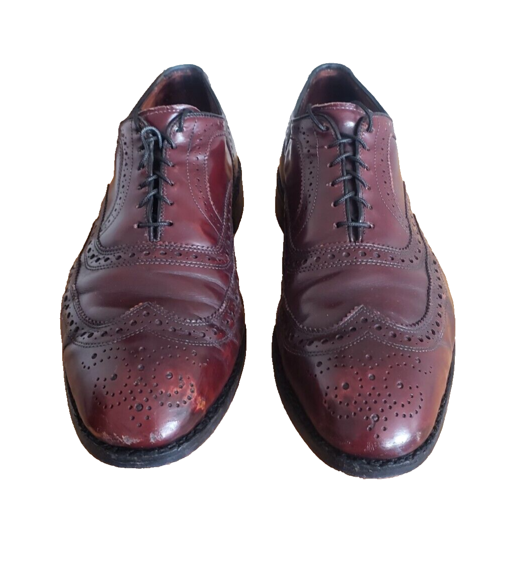 Allen Edmonds McAllister Shoes Men Sz 8.5E Oxblood Wingtip  display picture 2