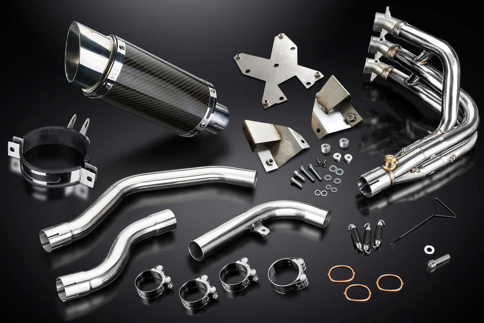 Silenciador de carbono redondo Triumph Daytona 675 2009-2012 escape completo 3-1 8" Foto 4 de 4