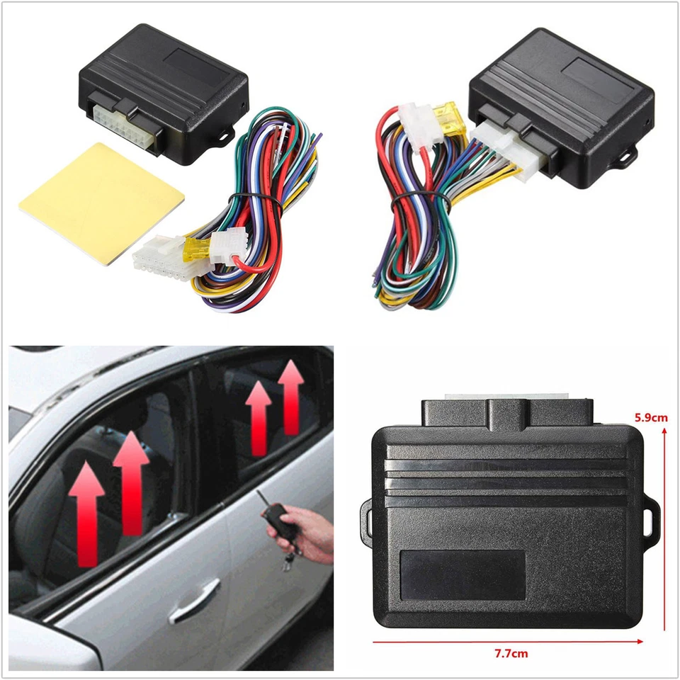 Sistema de seguridad para cierre de ventanas eléctrico para automóvil para accesorio de 4 puertas 7,7 cm x 5,9 cm Foto 2 de 4