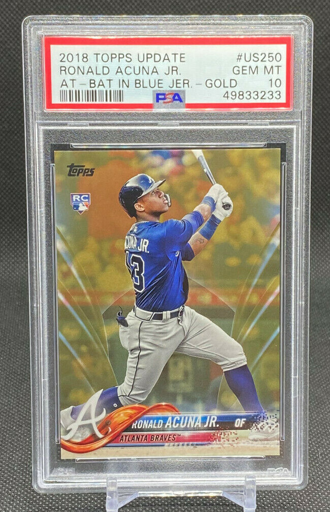 2018 Topps Update Ronald Acuna Jr US250 GOLD PSA 10 GEM MINT BRAVES RC