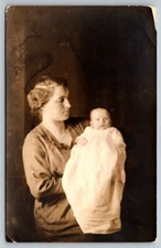 RPPC  Mother With Baby Picture    - Real Photo Postcard  c1920