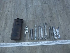 1974 Honda CB360 Twin H167-2) tool box w/ tools set wrenches plirers screwdriver