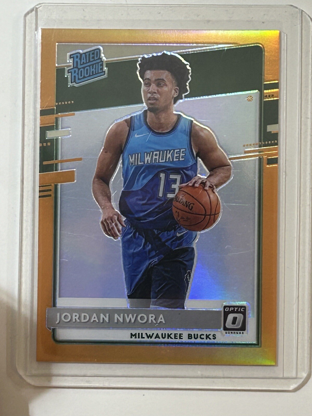 2020-2021 Panini Donruss Optic Orange Rated Rookie Jordan Nwora Bucks /199
