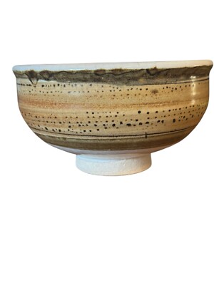 Noodle Bowl Artisan Hand Thrown Fired Stoneware Brown Speckled Glaze