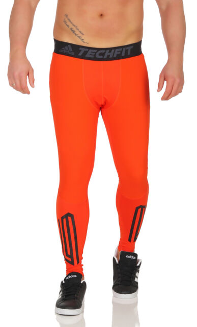 Adidas Manner Techfit Tough Long Tights Orange Leggings Leggins Herren Bk3564 Ebay