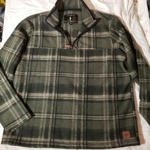 john wayne wooly plaid fleece pullover